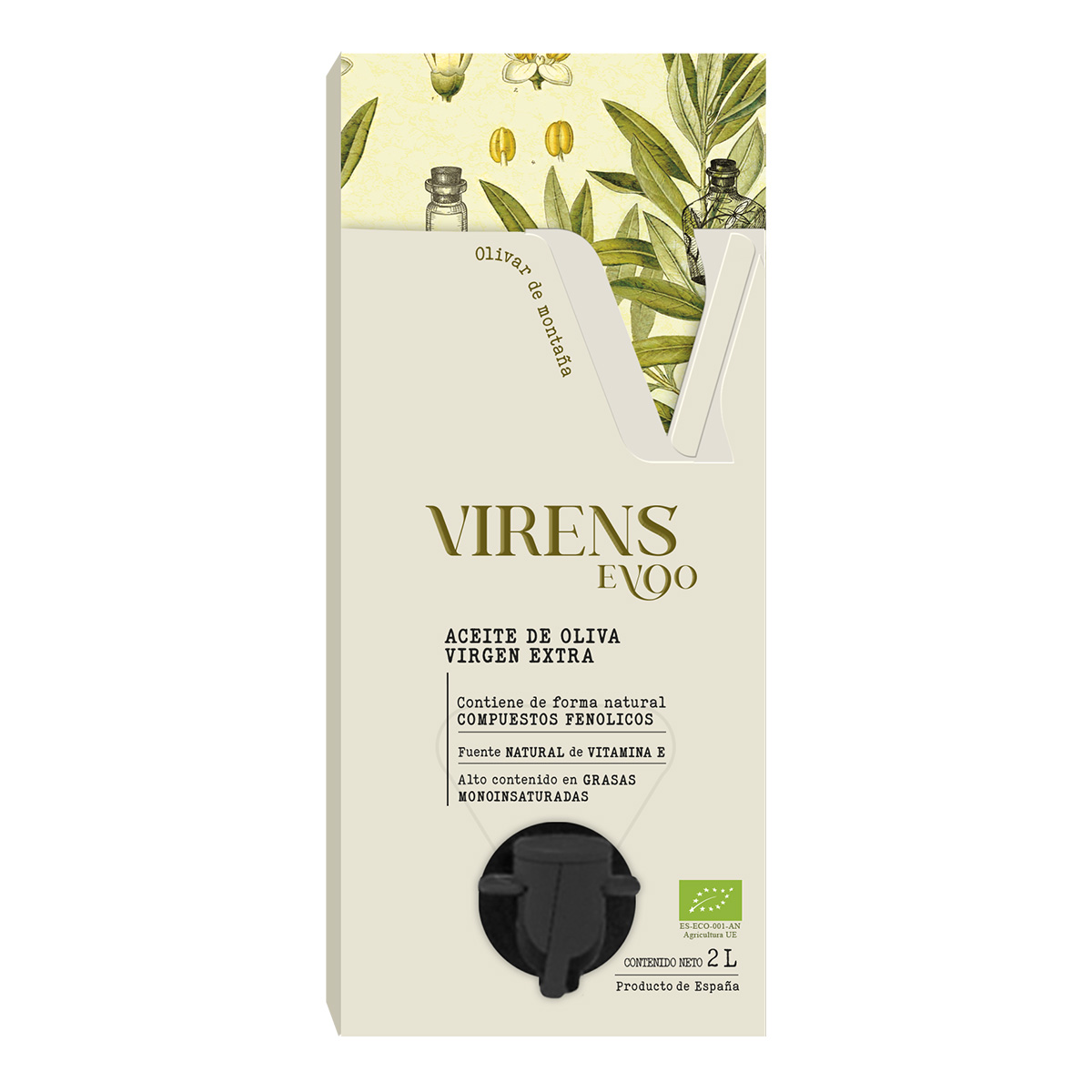 Aceite de Oliva Virgen Extra VIRENS EVOO 2 L