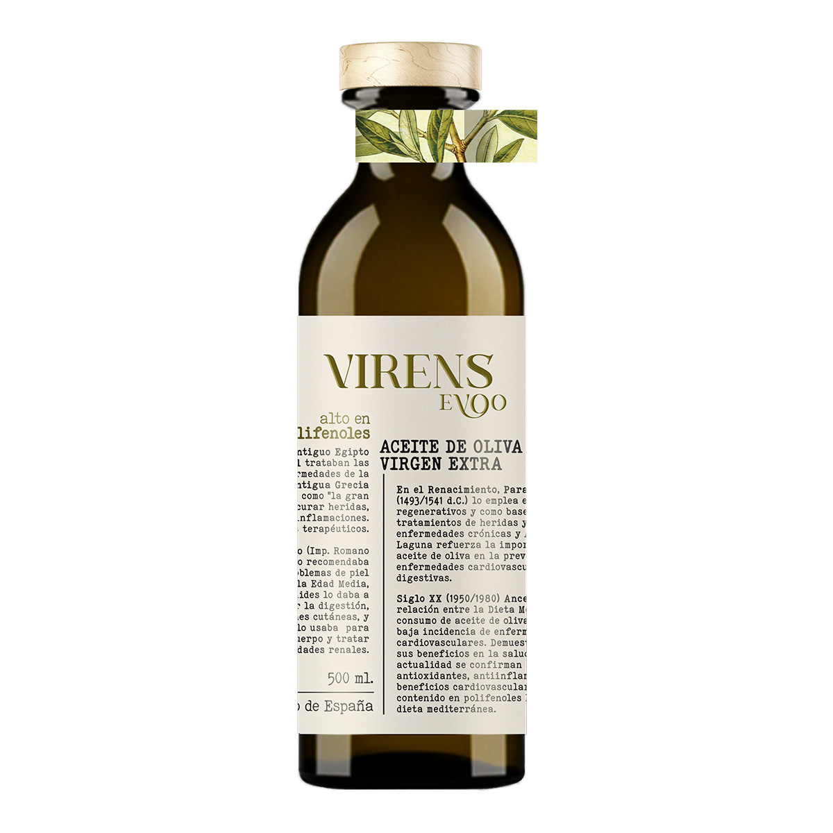 Extra Virgin Olive Oil VIRENS EVOO 500 ml bottle